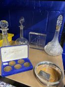 Dartington Glass: Channel 4, Peer of the Year Award to Lord Carter 2003, plus Proof medallion set