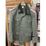 Militaria: WWII Waffen SS Officers service dress tunic, rank of Untersturmfuher in the Leibstandarte