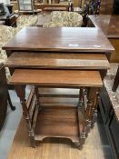 Early 20th cent. Mahogany dwarf nest of three tables.