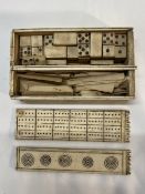 Militaria: 19th cent. Bone prisoner of war, possibly Napoleonic, gaming set. 5ins.