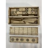 Militaria: 19th cent. Bone prisoner of war, possibly Napoleonic, gaming set. 5ins.