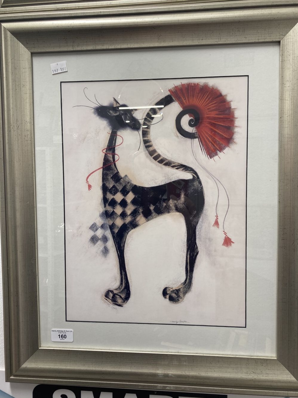 Prints: Cat prints by Marilyn Robertson, framed and glazed. 19½ins. x 15½ins. (2) - Image 2 of 3