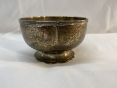 Chinese Export Silver: Small lotus shaped bowl. Wenwo mark to base, and character mark.