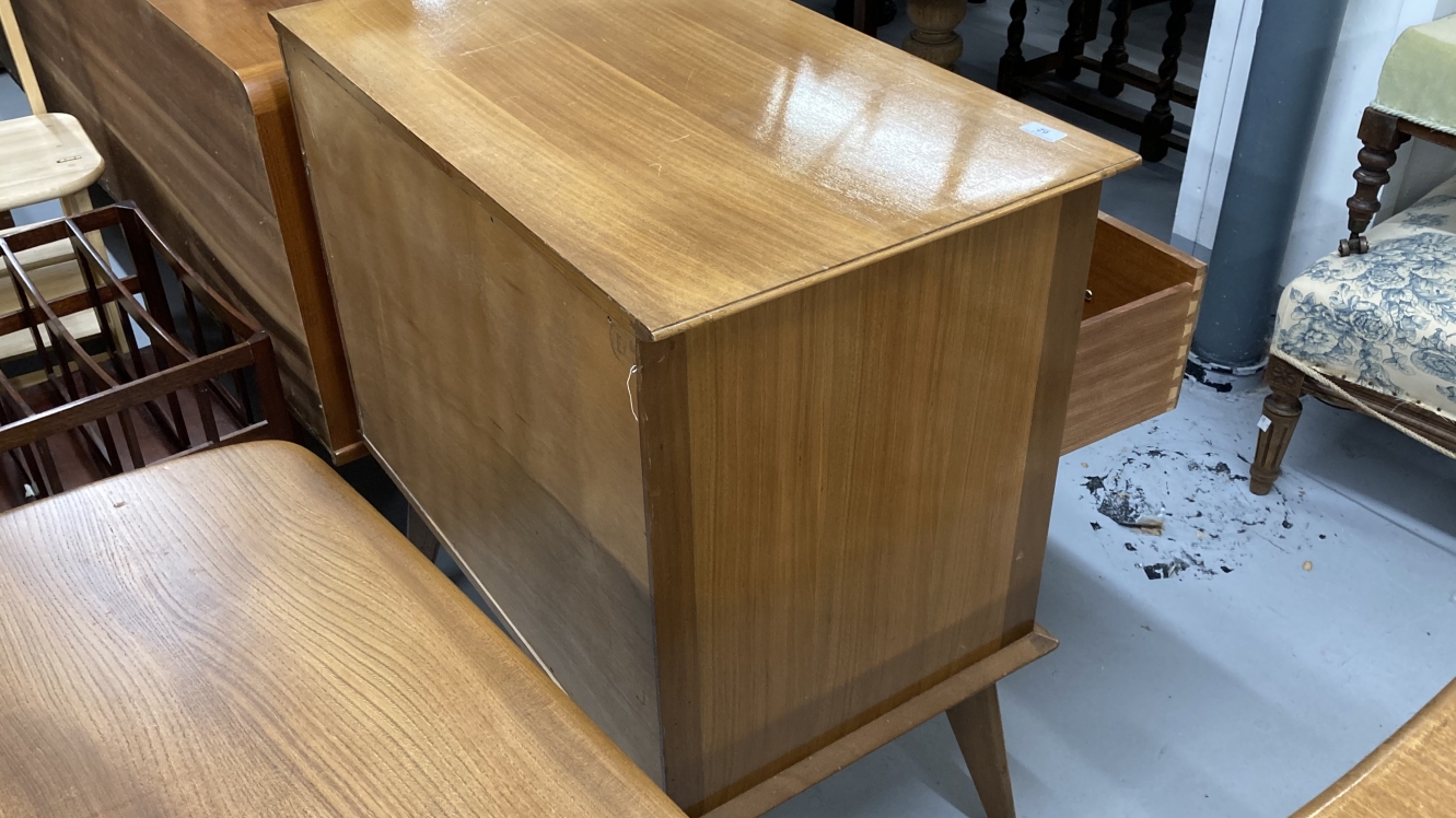 Post-war design Scandinavian style teak chest of three graduated drawers. - Image 3 of 3