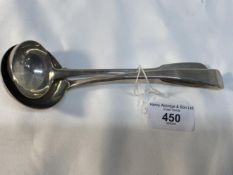 Hallmarked Silver: Glasgow William IV 1834/35 fiddle pattern ladle by Alexander Mitchell, 1.1oz.