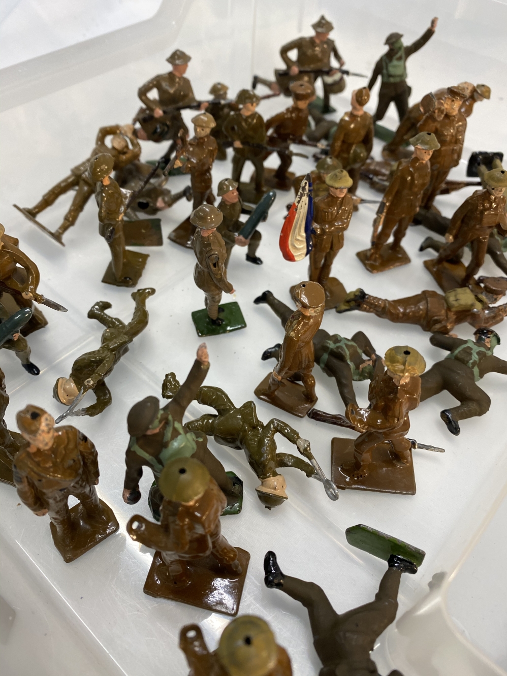 Military Toys: W. Britain, fifty British Infantry figures from various sets, some complete, all - Image 2 of 2