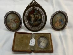 Grand Tour Miniatures: Ex Sonja Hamilton Collection 19th cent. Women Princess Alexandra Von Bay