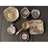 OCEAN LINER: Mixed lot of white metal & enamel items, R.M.S. Ivernia, M.V. Britannic, Berengaria,