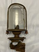 R.M.S. Titanic/Ocean Liner/R.M.S. Carpathia, Salvaged Deck Lamp with Globe (2 Pcs.) Salvaged brass/