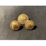 OCEAN LINER: White Star Line uniform brass buttons, all by Miller, Rayner & Haysom Ltd. (3)