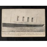 R.M.S. TITANIC: Unusual W. M. Prilay of Pittsfield postcard of the liner.