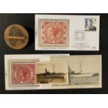 OCEAN LINER: Guglielmo Marconi collectables including photograph and postcard of his Yacht Elettra