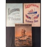 R.M.S. LUSITANIA: Original memorial sheet music. (3)