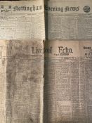 R.M.S. TITANIC: April 17th 1912 editions of The Liverpool Echo and Nottingham Evening News. (2)