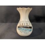 R.M.S. TITANIC: Unusual Carlton ware memorial commemorative vase, formerly the property of Brian