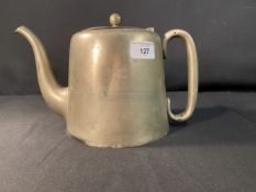 WHITE STAR LINE: Large Elkington plate teapot. 7½ins.