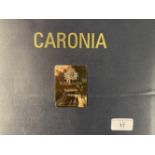 OCEAN LINER: Unusual hard bound Officers instruction book labelled 'Caronia' with label inscribed '