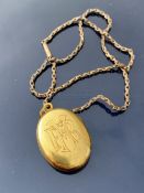 R.M.S. TITANIC: Unique yellow metal locket owned by Wallace Hartley's fiancée Maria Robinson and