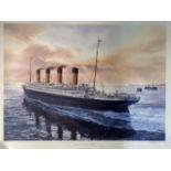 R.M.S. TITANIC: 'Grace and Glory', by Tom W. Freeman, signed by the artist. 26ins. x 34ins. With