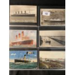 WHITE STAR LINE: Fifty-six White Star Line postcards, (various ships) including Titanic and