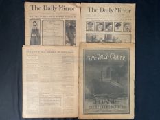R.M.S. TITANIC: The Daily Mirror issues dated April 17th and April 18th 1912. Also included is a
