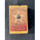 WHITE STAR LINE: Bryant and May R.M.S. Olympic 'The Big Ship Route' matchbox. 2½ins.