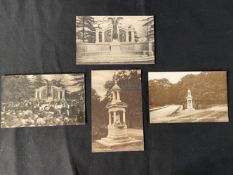 R.M.S. TITANIC: Real photo postcards showing Titanic memorials. (4)