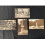 R.M.S. TITANIC: Real photo postcards showing Titanic memorials. (4)