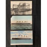 R.M.S. TITANIC: Pre-maiden voyage postcards plus another of The Great Gantry. (3)