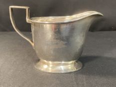 WHITE STAR LINE: Mappin & Webb milk jug. 'White Star Line' on base. Burgee on one side.