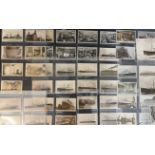 OCEAN LINER: A collection of approximately fifty original black and white postcards - White Star