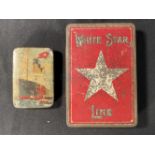 WHITE STAR LINE: Cadbury's advertising tin plus one other advertising The Largest British