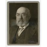 R.M.S. TITANIC: Original press photograph of Titanic victim Isidor Straus by Pach Brothers, the