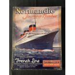 OCEAN LINER: S.S. Normandie soft bound souvenir number of The Shipbuilder.