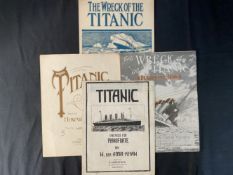R.M.S. TITANIC: Original memorial sheet music, to include 'Titanic Song', 'The Wreck of The