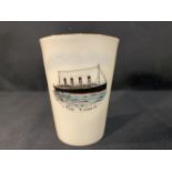 R.M.S. TITANIC: Unusual Carlton ware memorial commemorative beaker, formerly the property of Brian