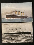 R.M.S. TITANIC: Pre-maiden voyage postcards. (2)