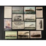 OCEAN LINER: S.S. Empress of Ireland real photo and other postcards. (13)