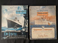 OCEAN LINER: Souvenir numbers of The Shipbuilder for the Mauretania and Empress of Britain.