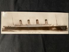 R.M.S. TITANIC: Rare pre-sinking bookpost Signal Series, real photo postcard postally used
