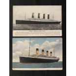 R.M.S. TITANIC: Rare Smith and Sale of Portland post-disaster postcard, plus another pre-maiden