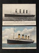 R.M.S. TITANIC: Rare Smith and Sale of Portland post-disaster postcard, plus another pre-maiden