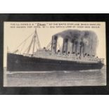 R.M.S. TITANIC: Post disaster postcard of the ill-fated liner with related message dated April