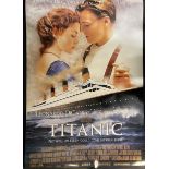 R.M.S. TITANIC: James Cameron's Titanic cinema poster, 27ins. x 40ins. Plus one other Titanic