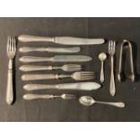 WHITE STAR LINE: Silver plated flatware (all marked) to include, one fish knife, two table knives,