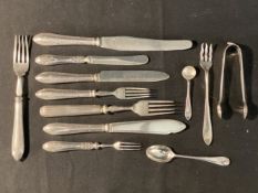 WHITE STAR LINE: Silver plated flatware (all marked) to include, one fish knife, two table knives,