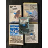 BOOKS: R.M.S. Titanic related titles including, The Wonders Exhibition, Titanic in Postcards, and