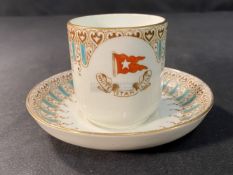 WHITE STAR LINE: Stonier & Company First-Class Demitasse cup and saucer.