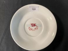 WHITE STAR LINE: Third-Class ceramic bowl oversize saucer. 7ins. Very minor chip.
