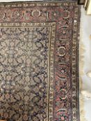 19th cent. Wool carpet multicoloured Persian style. 13ft. x 10ft. A/F